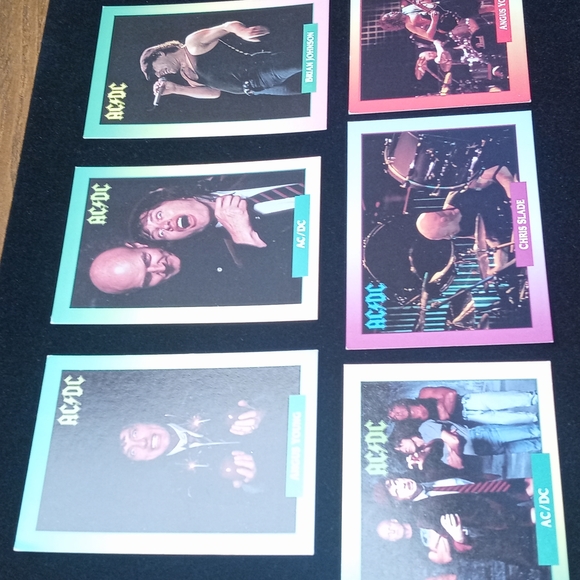 1991 Vintage Set of 6 AC/DC Rock Cards Trading Cards - Picture 10 of 17
